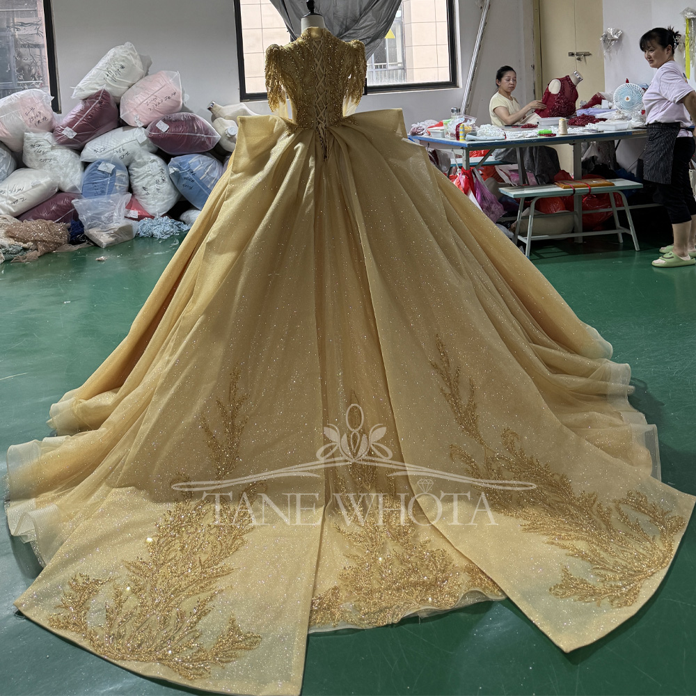 Elegant V-Neck Evening Dress 2 - Yellow Formal Wear Women review and price